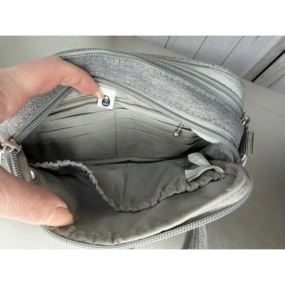 Baggallini Securtex Anti Theft Festival Convertible Crossbody/Waist Bag- Stone